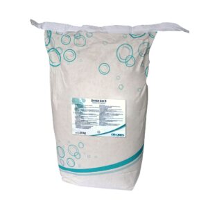 Biała torba o pojemności 10 kg z niebieskimi bąbelkami i etykietą produktu "DRYER CID D" od firmy CID LINES.