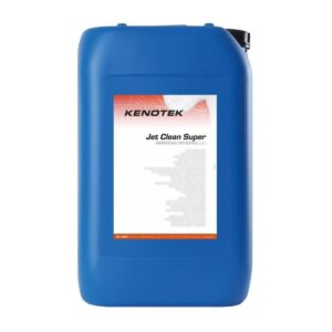 Niebieski pojemnik Kenotek z etykietą "Jet Clean Super".