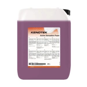 Kanister o pojemności 20 litrów z napisem "KENOTEK Active Sensation Foam" na etykiecie, wypełniony fioletowym płynem.