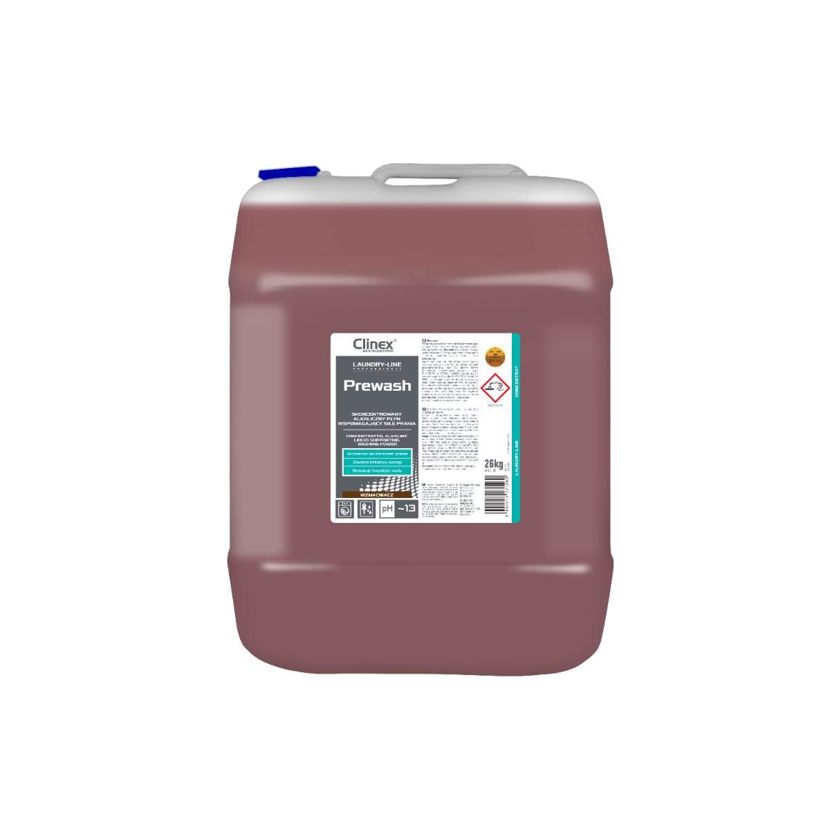 Clinex Prewash 26 kg – alkaliczny wspomagacz prania z linii Laundry-Line